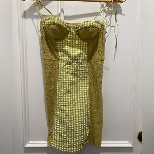 Yellow urban outfitters picnic summer dress